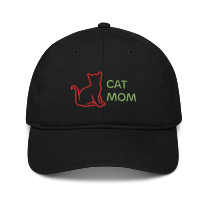 Gorro de papá orgánico con diseño "Cat Mom"