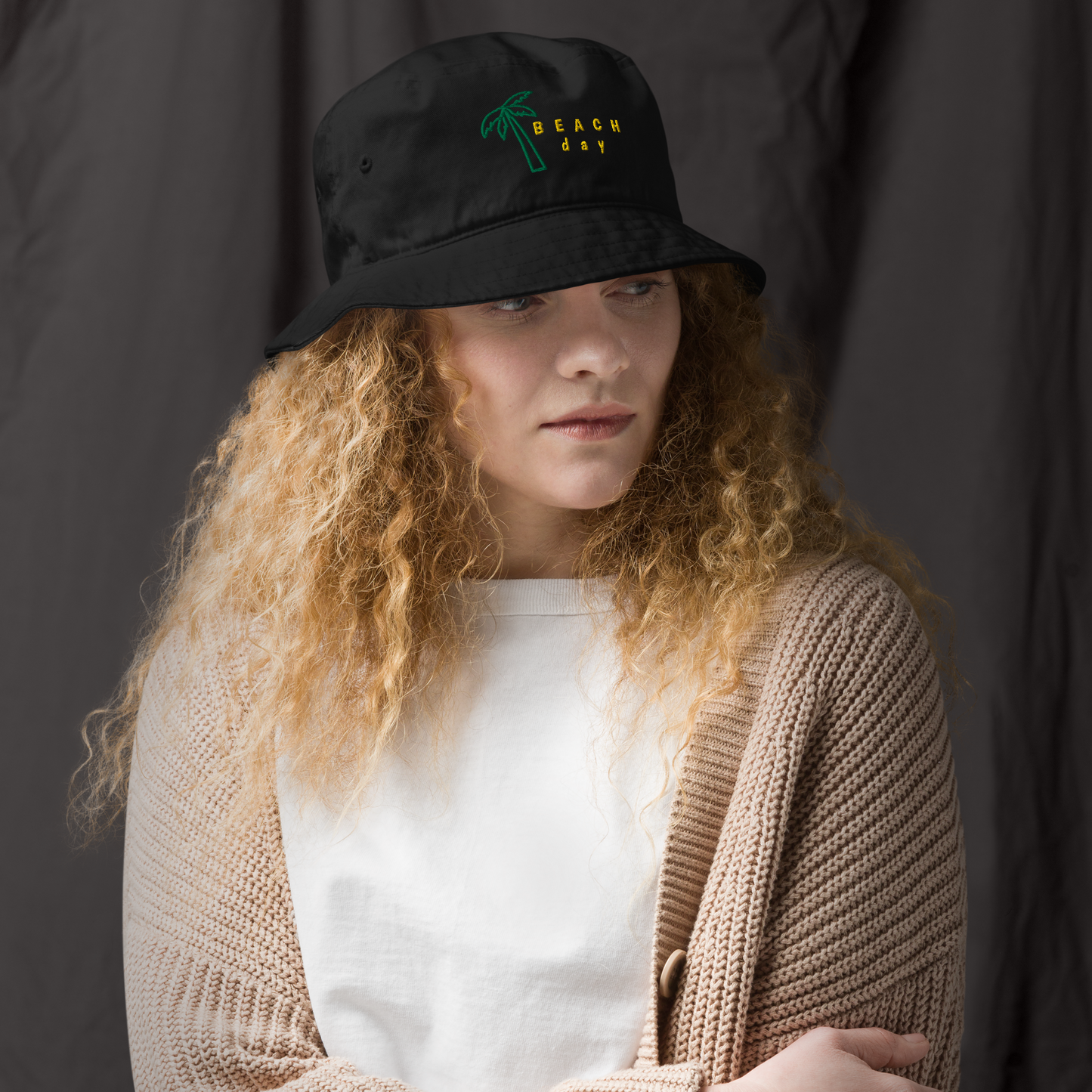 Unisex Organic bucket hat "Beach Day" statement