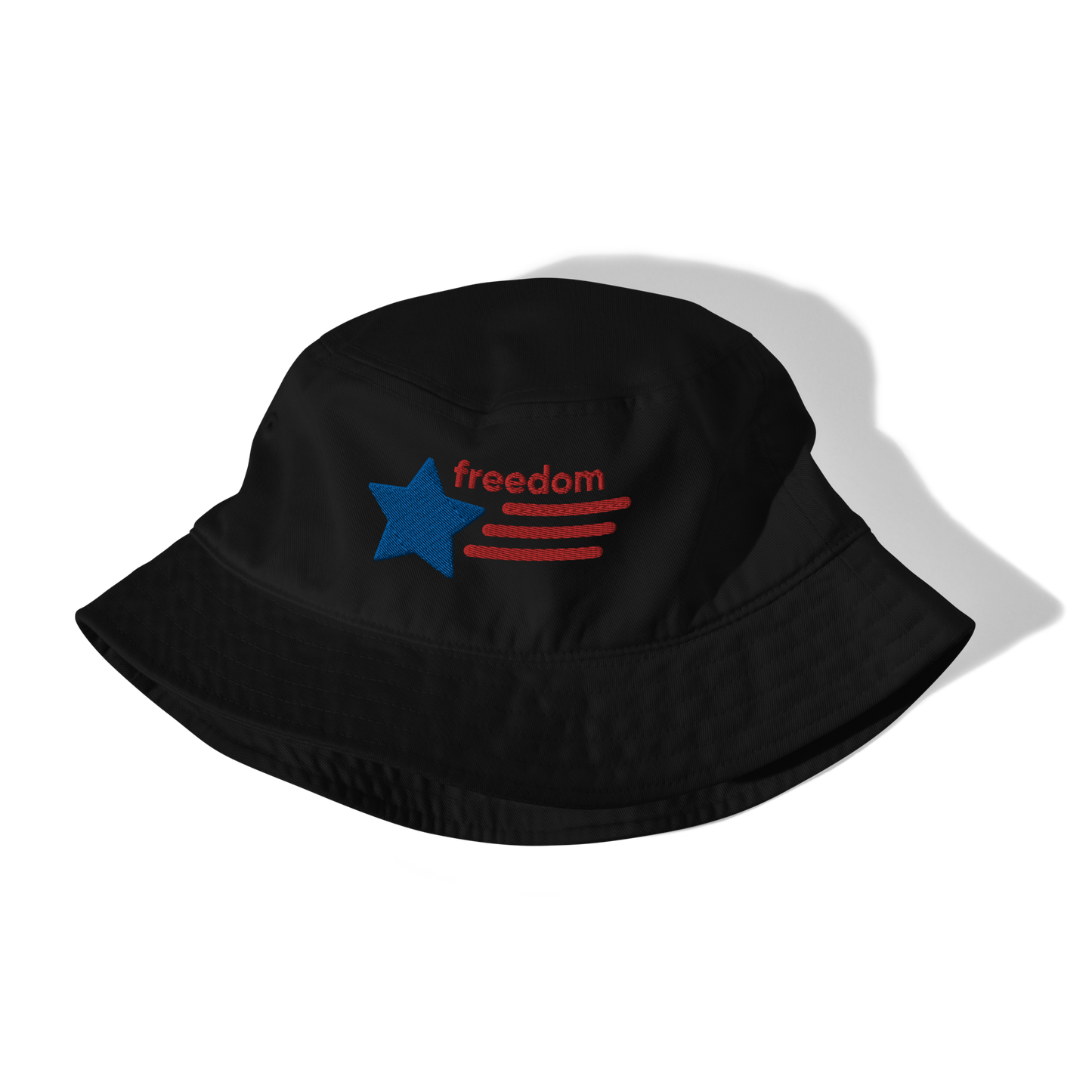 Unisex Organic bucket hat "Freedom" patriotic statement