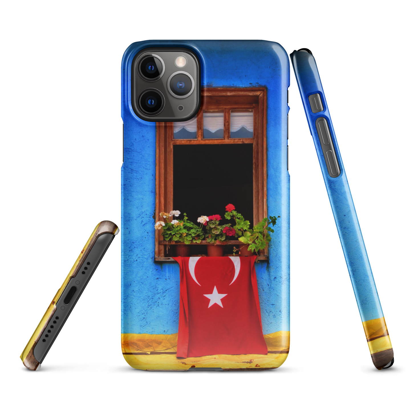 Estuche rápido de Shamo: Abraza a Turquía con la bandera de Turquía en el diseño de la ventana para iPhone®