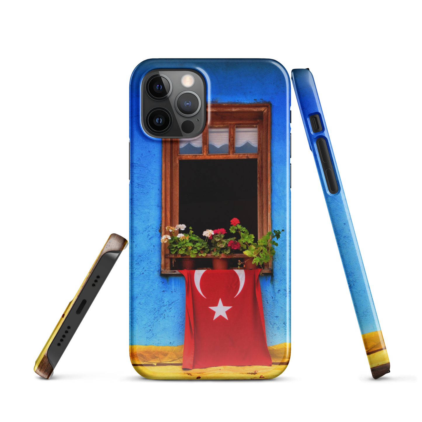 Coque Snap Case de Shamo : Embrassez la Turquie avec le drapeau de la Turquie sur la fenêtre Design pour iPhone®