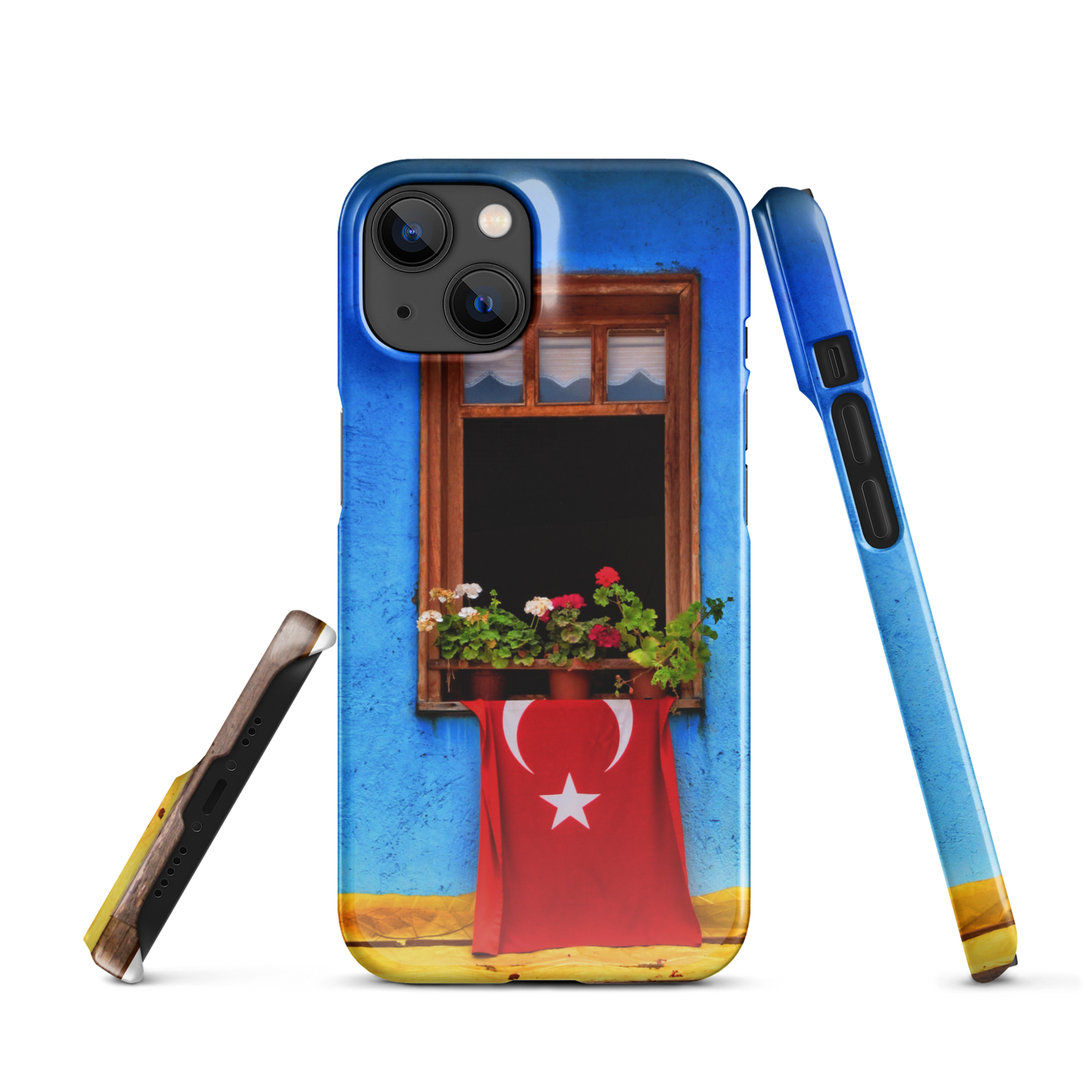 Shamo's Snap Case: Embrace Turkey with the Turkey Flag on the Window Design for iPhone®