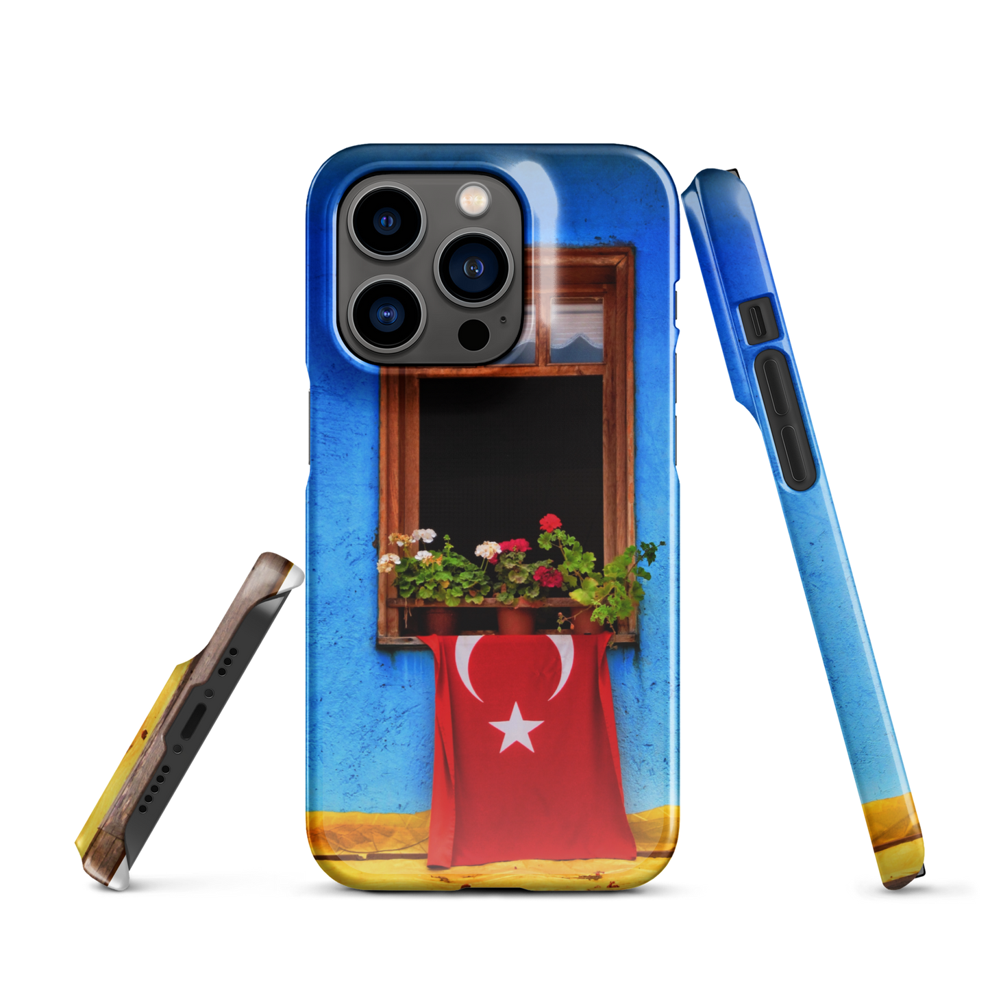 Estuche rápido de Shamo: Abraza a Turquía con la bandera de Turquía en el diseño de la ventana para iPhone®