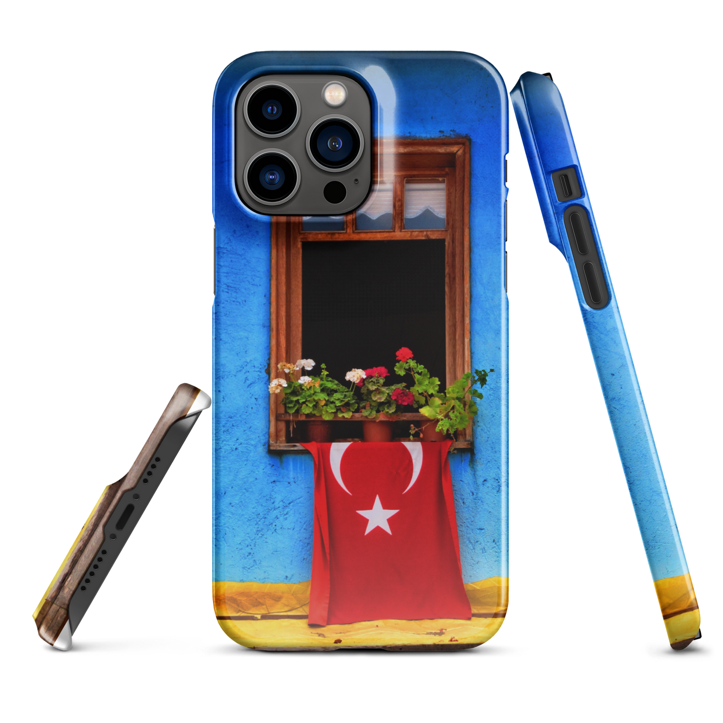 Coque Snap Case de Shamo : Embrassez la Turquie avec le drapeau de la Turquie sur la fenêtre Design pour iPhone®