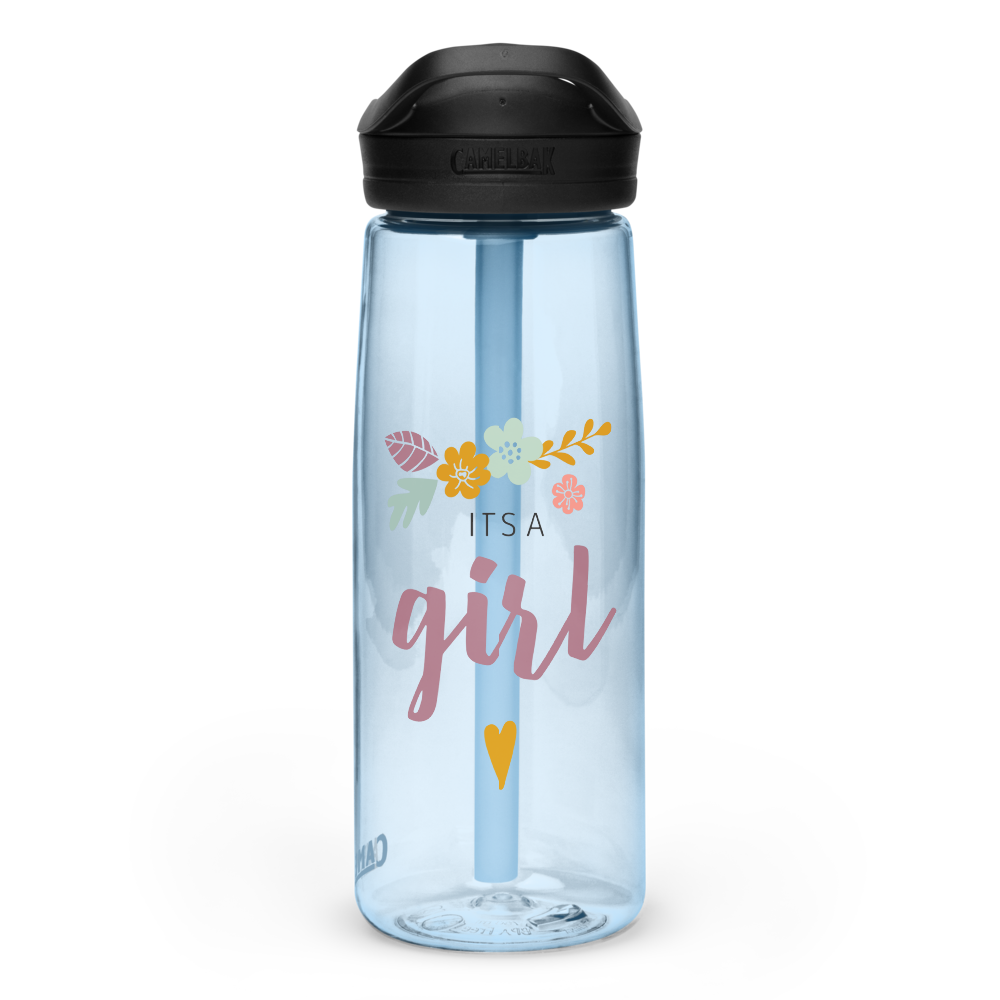 Sports water bottle "It's a Girl" gift design