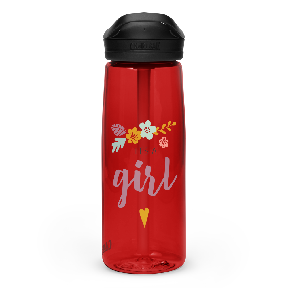 Sports water bottle "It's a Girl" gift design