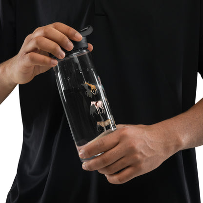 Botella de agua deportiva Diseño de vida silvestre
