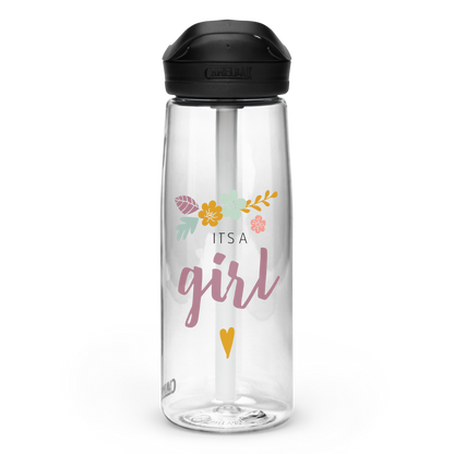 Diseño de regalo de botella de agua deportiva "It's a Girl"