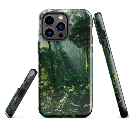 Coque rigide pour iPhone® Conception de la forêt impénétrable de Bwindi en Ouganda