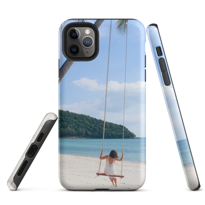 Protégez votre iPhone® avec style : coque rigide Summer Beach pour des aventures sans fin.