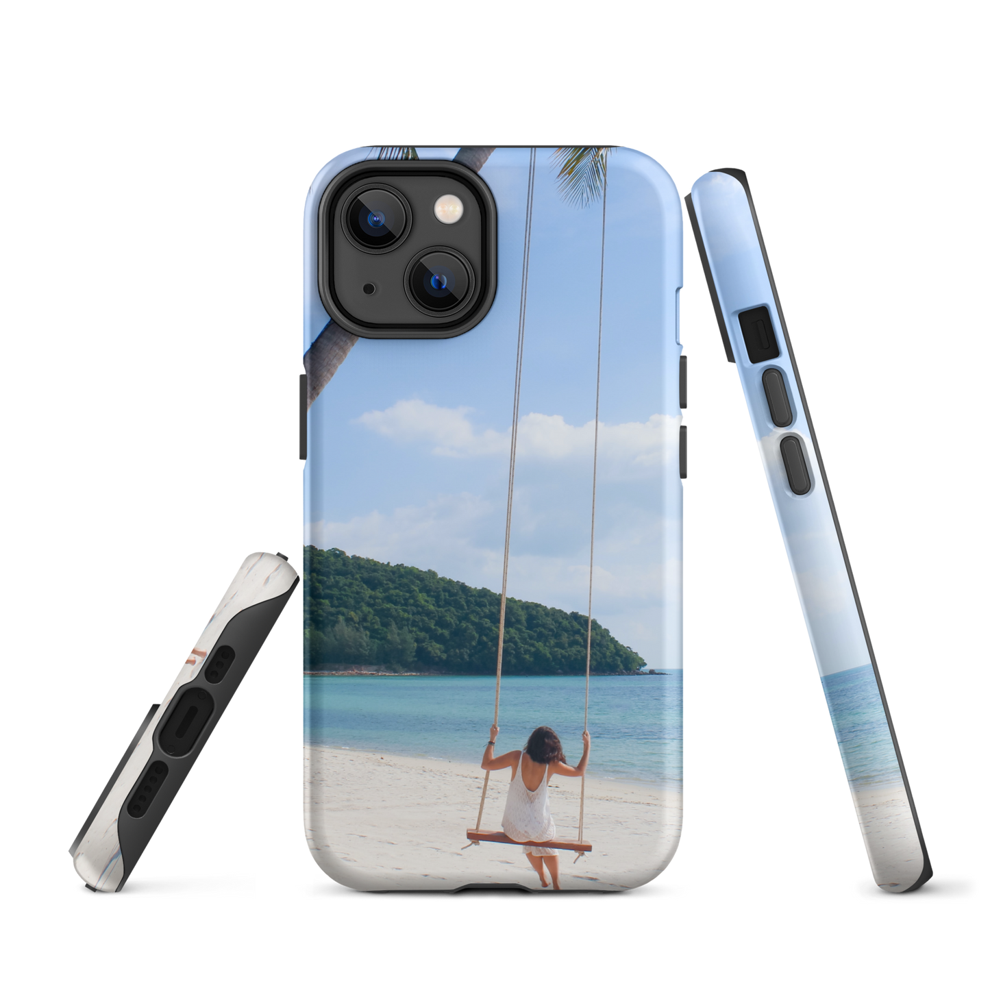 Protégez votre iPhone® avec style : coque rigide Summer Beach pour des aventures sans fin.