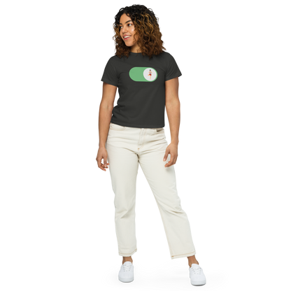 Camiseta de mujer de cintura alta con frase "Zen Mode On"